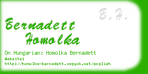 bernadett homolka business card